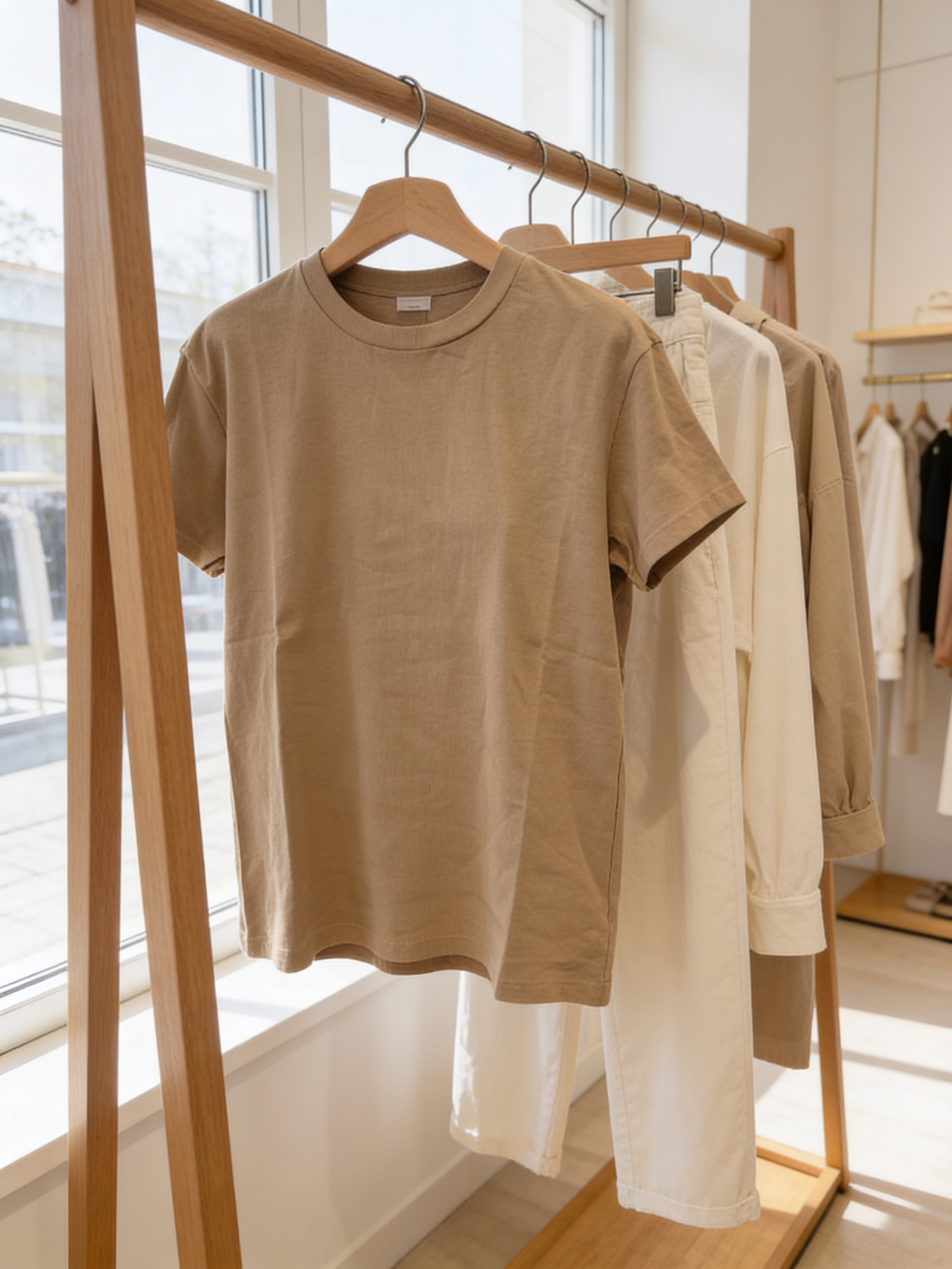 Nili Lotan Cotton Tshirt with Slight Distressing