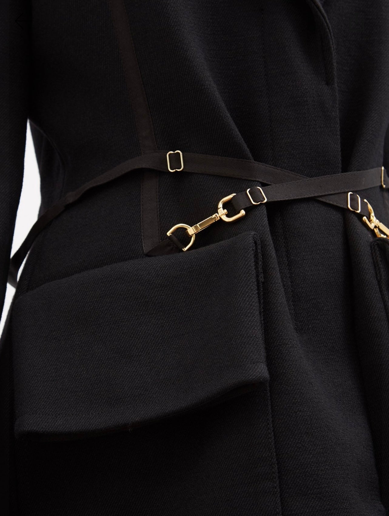 Jacquemus
Women's Black Soco Belted Wool-twill Blazer