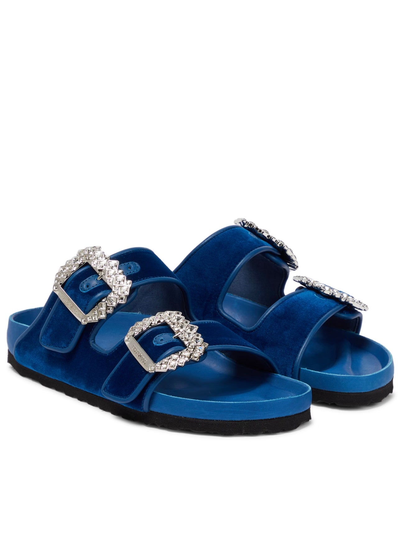 BIRKENSTOCK 1774
x Manolo Blahnik Arizona embellished velvet slides