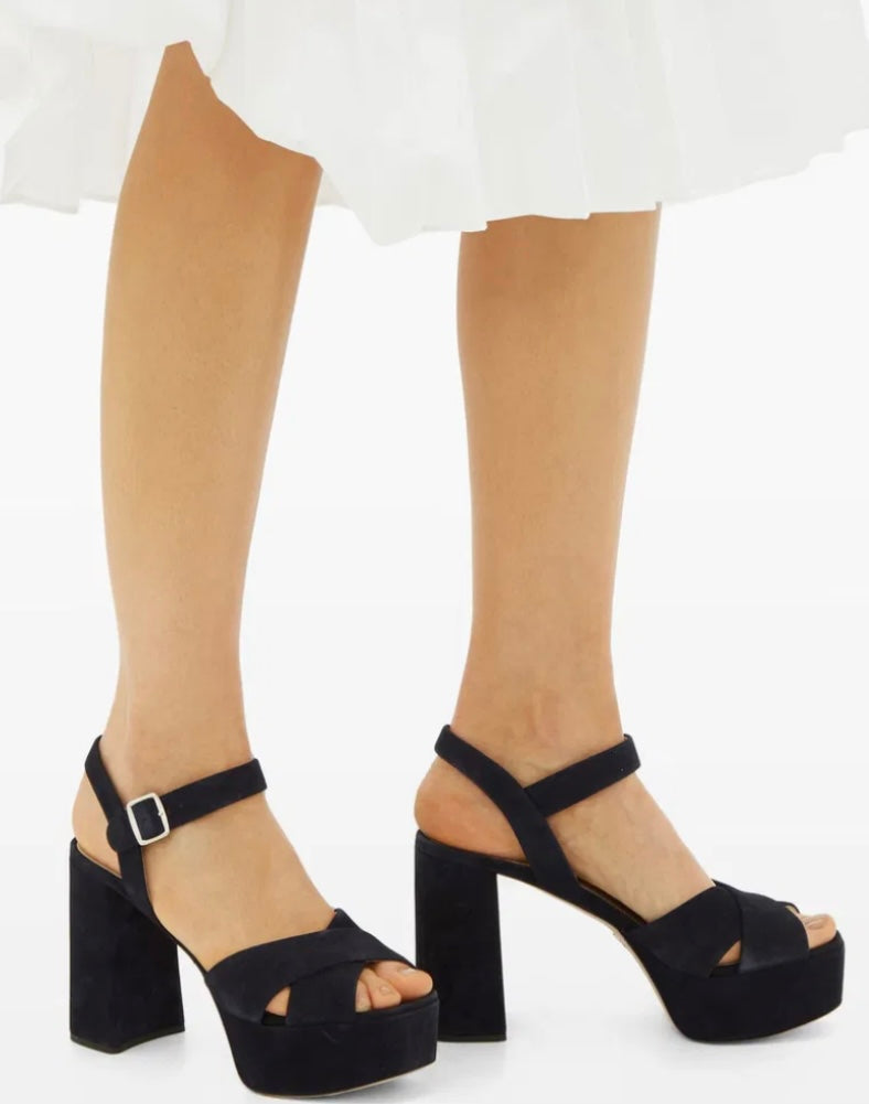 Prada - Suede Platform Sandals