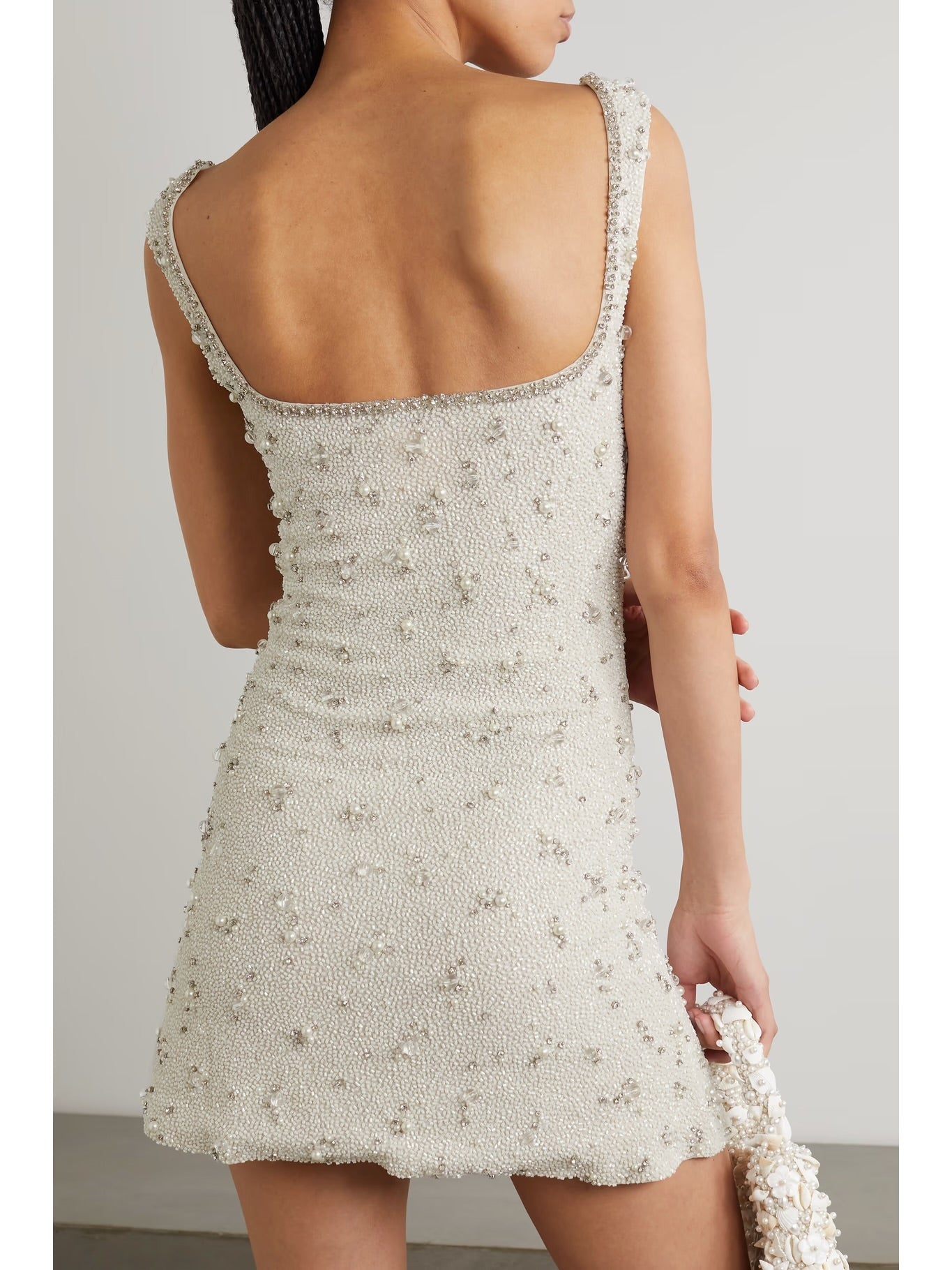 CLIO PEPPIATT embellished stretch tulle mini dress