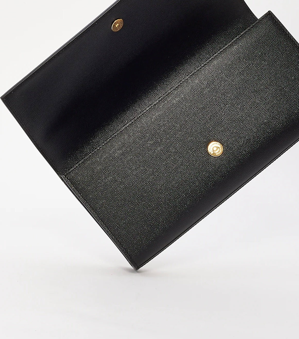 Saint Laurent Black Grain de Poudre Leather Kate Clutch