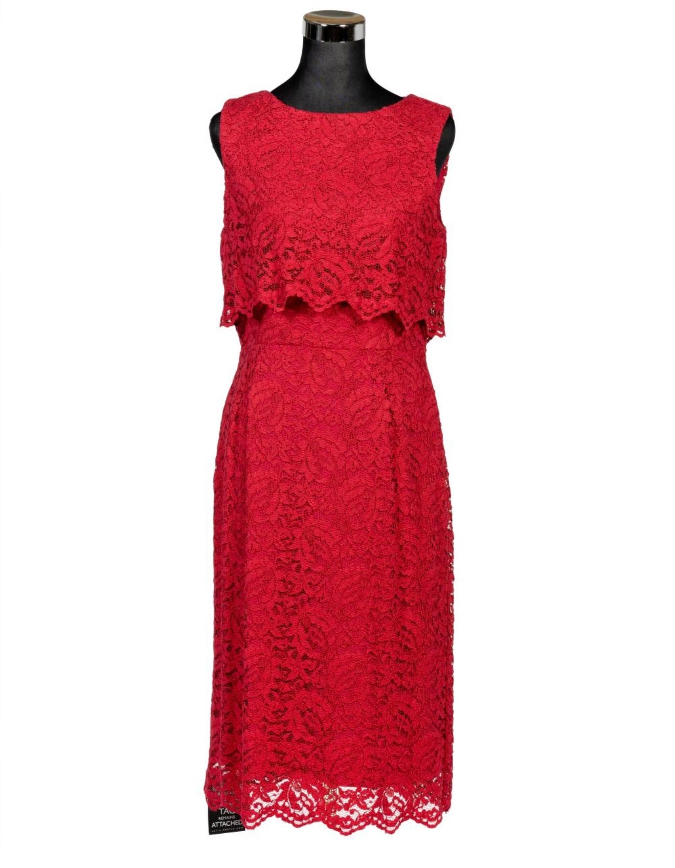 Erdem - Red Lace Sleeveless Dress