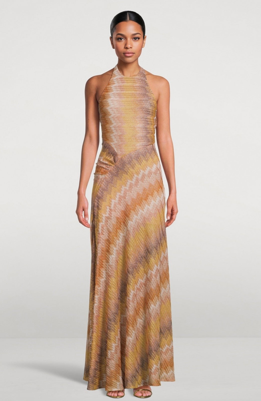 Missoni Copper Printed Evening Dress