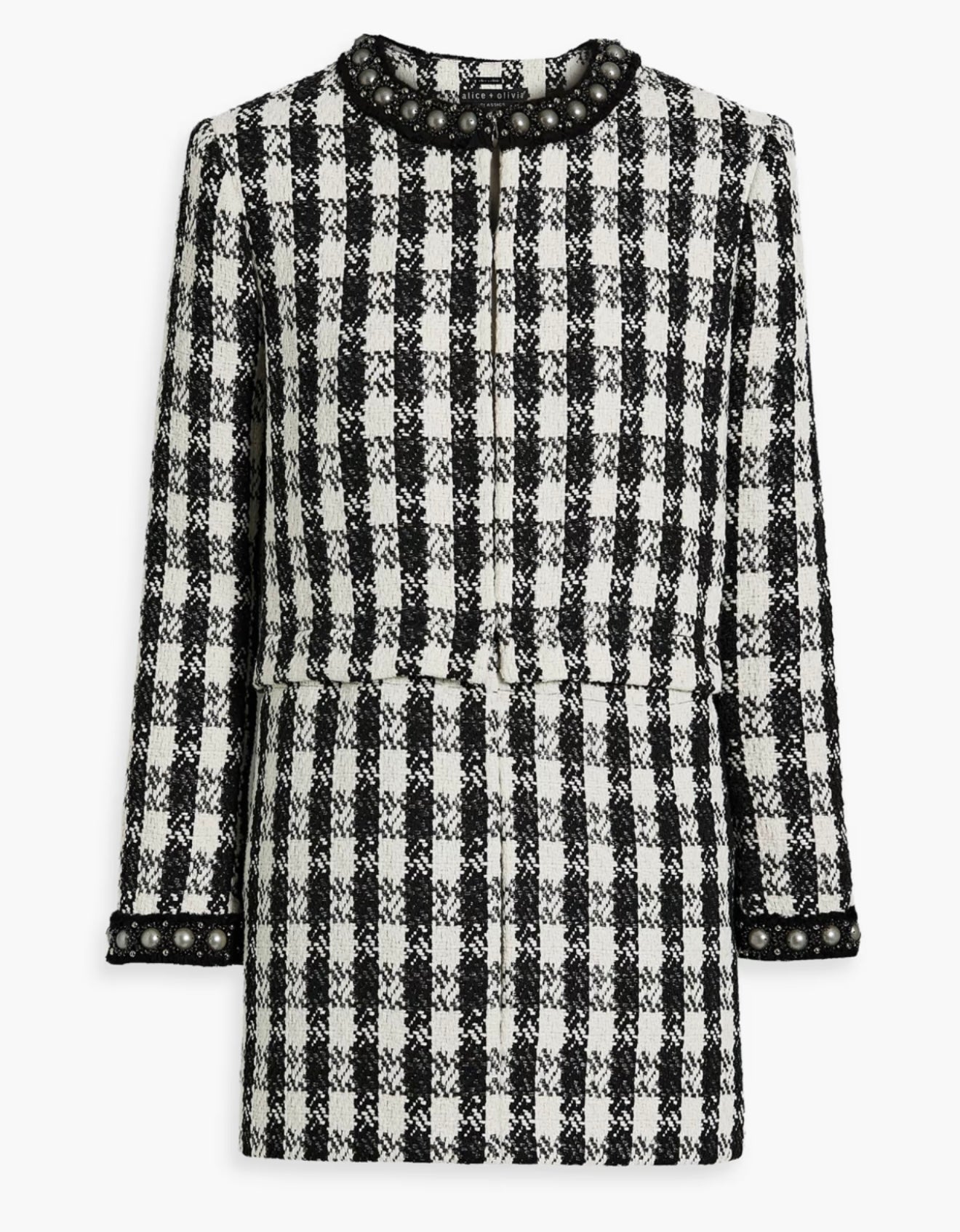 ALICE AND OLIVIA
Deon Detachable-panel Jacket In Black White