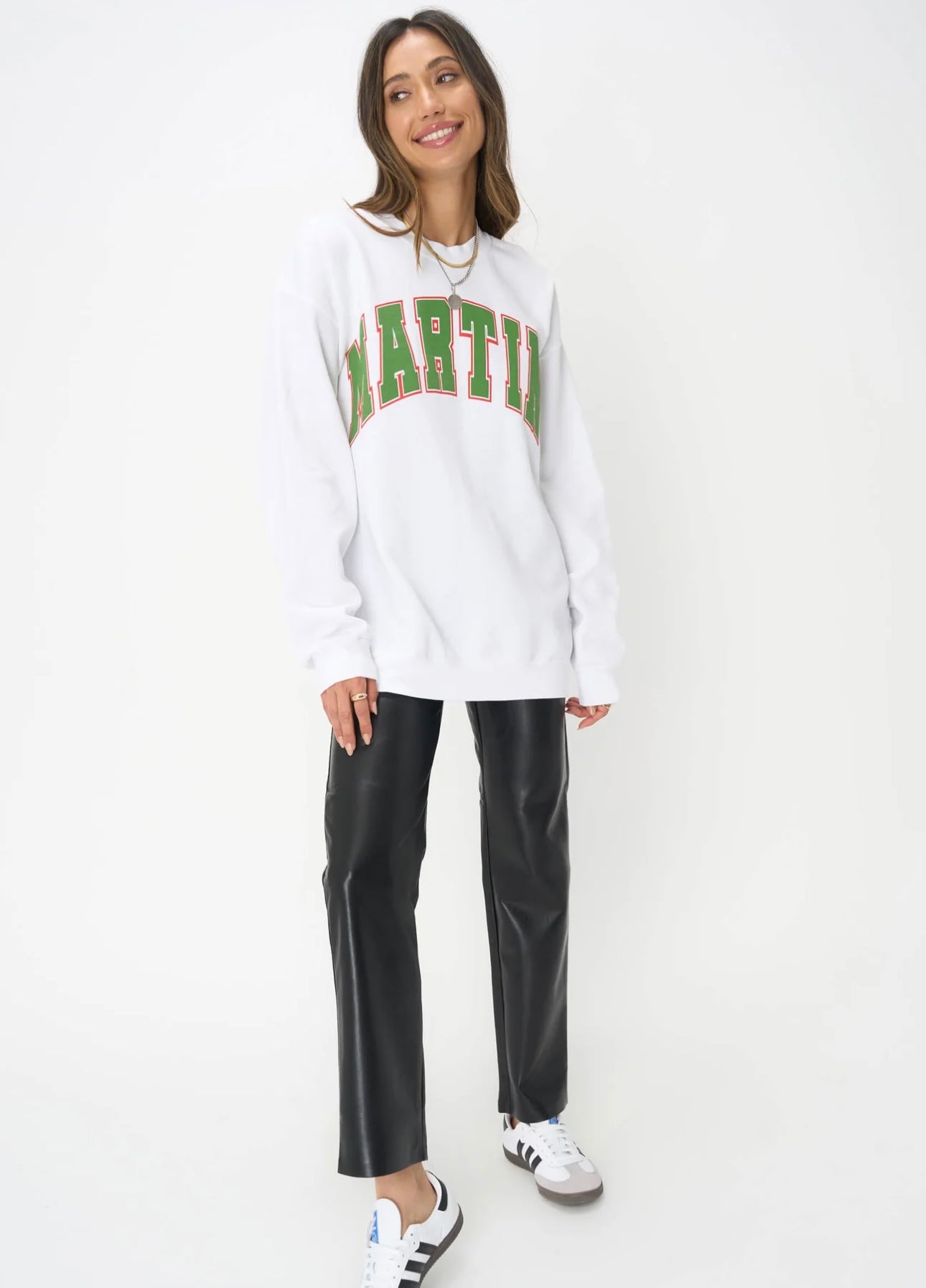 PROJECT SOCIAL T - MARTINI OVERSIZED SWEATSHIRT - WHITE
