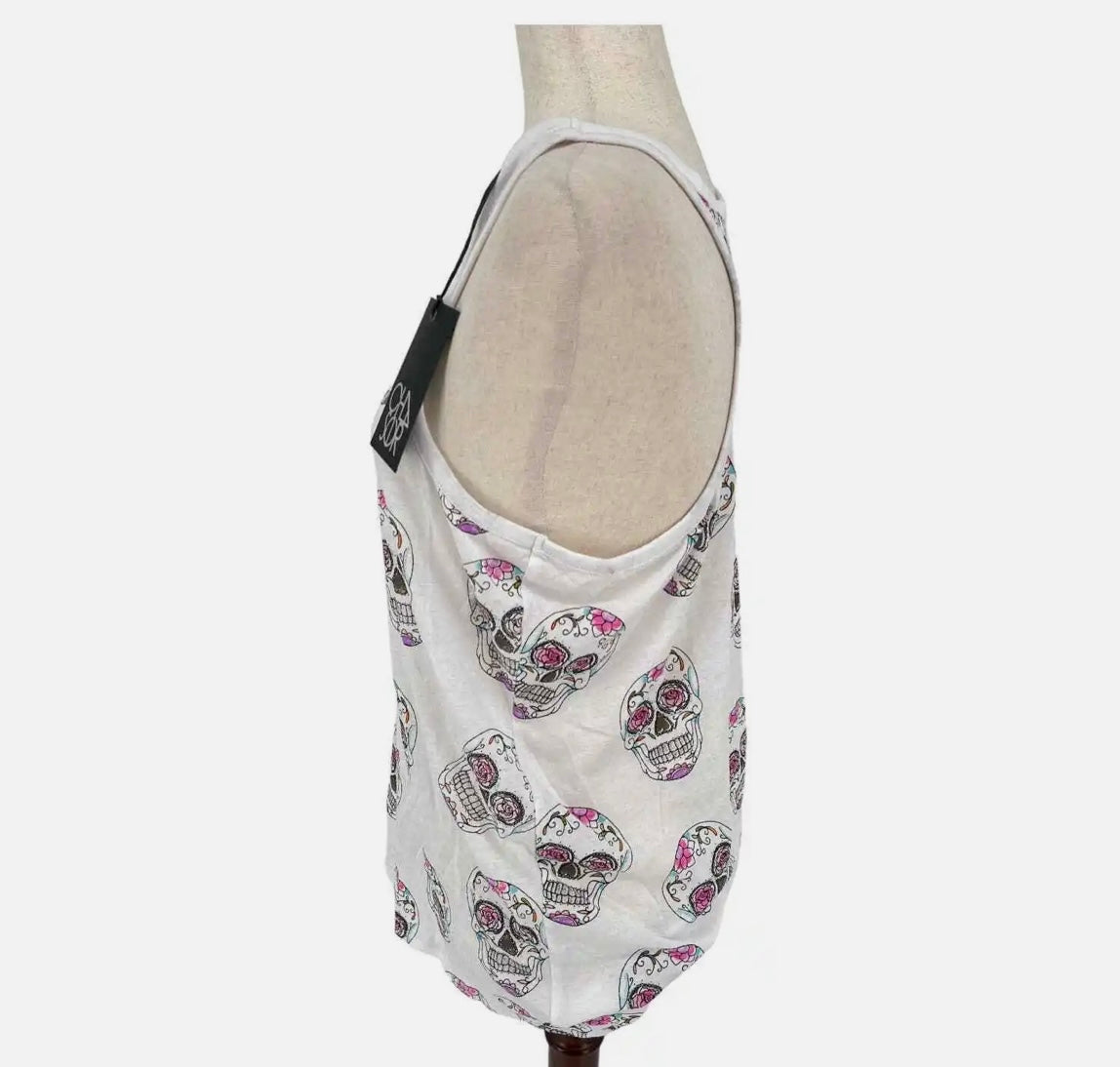 Chaser - White skull racerback tank