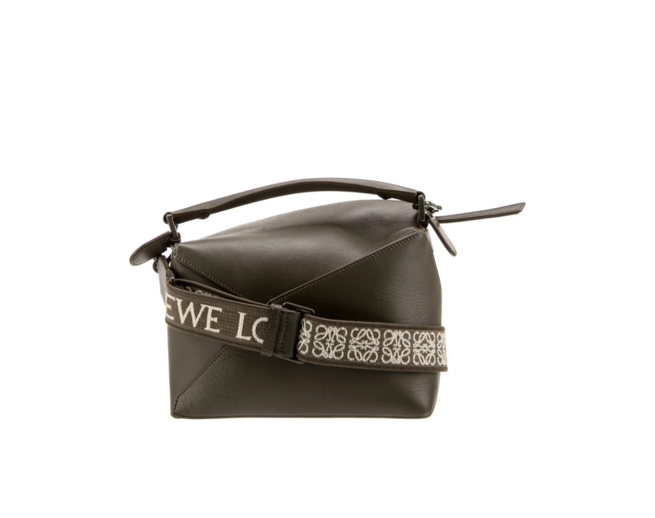 LOEWE - DARK KHAKI GREEN SMALL PUZZLE BAG