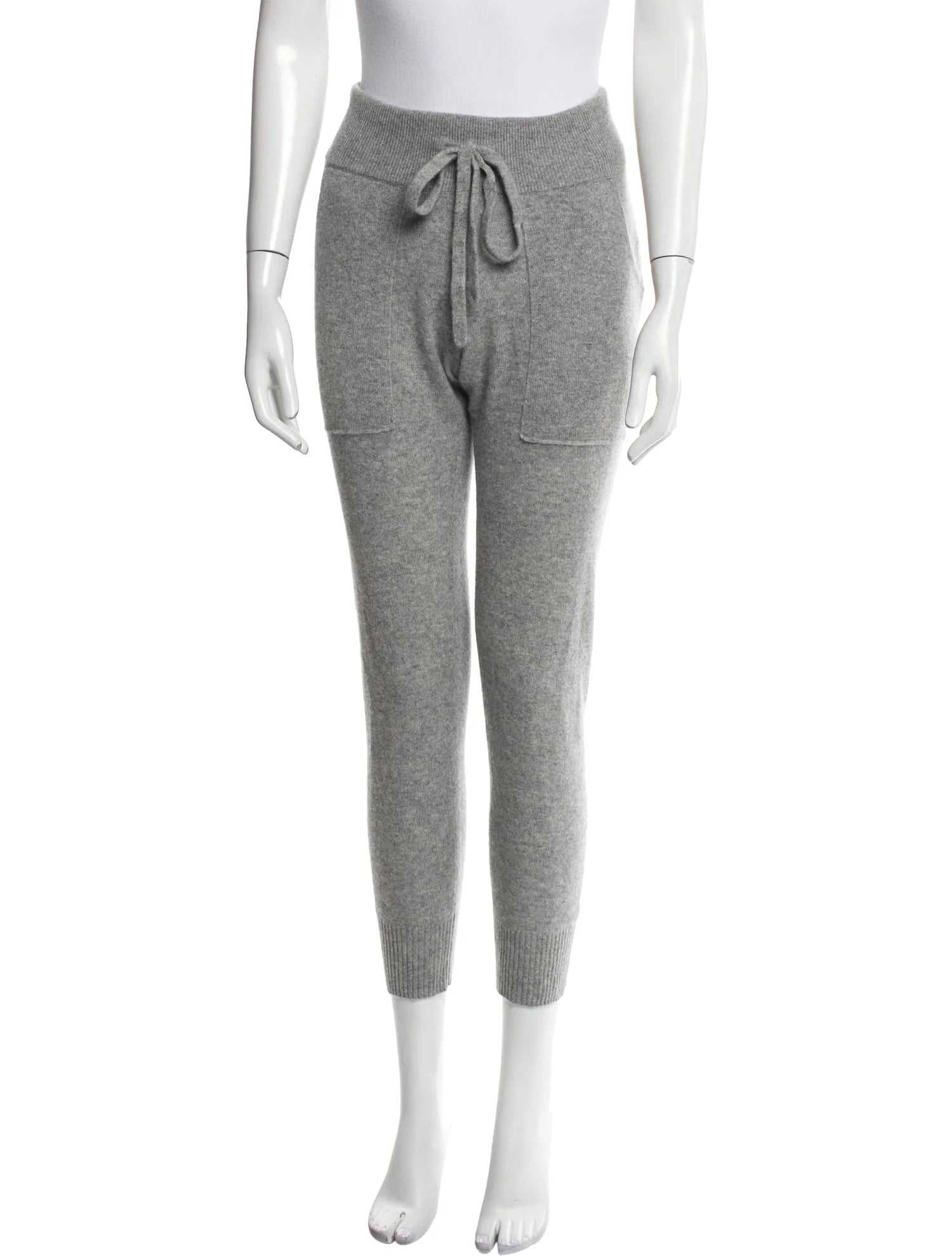 WHITE + WARREN grey cashmere skinny leg sweatpants