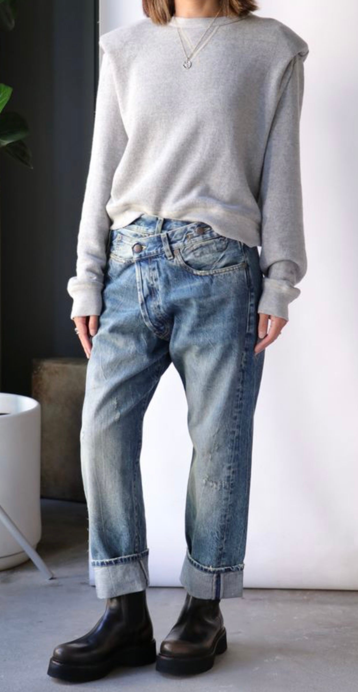 R13 - Folded in Shoulder Sweatshirt