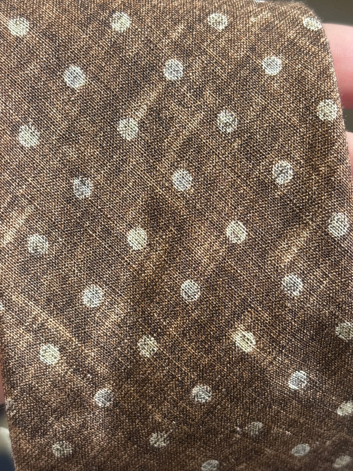 Brunello Cucinelli Brown Polka Dot Necktie