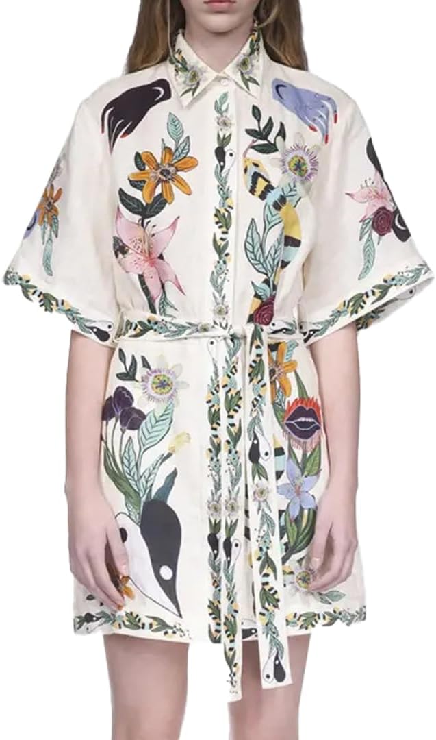 UNKNOWN BRAND yin yang multi print dress