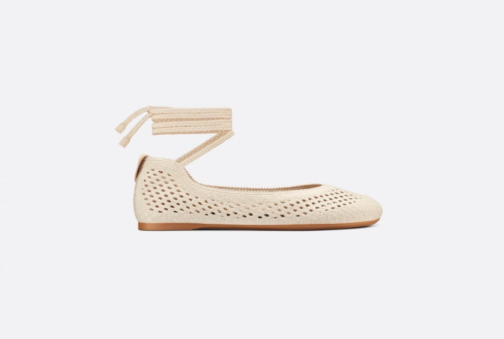 DIOR - Poème Laced Ballerina Flat Beige