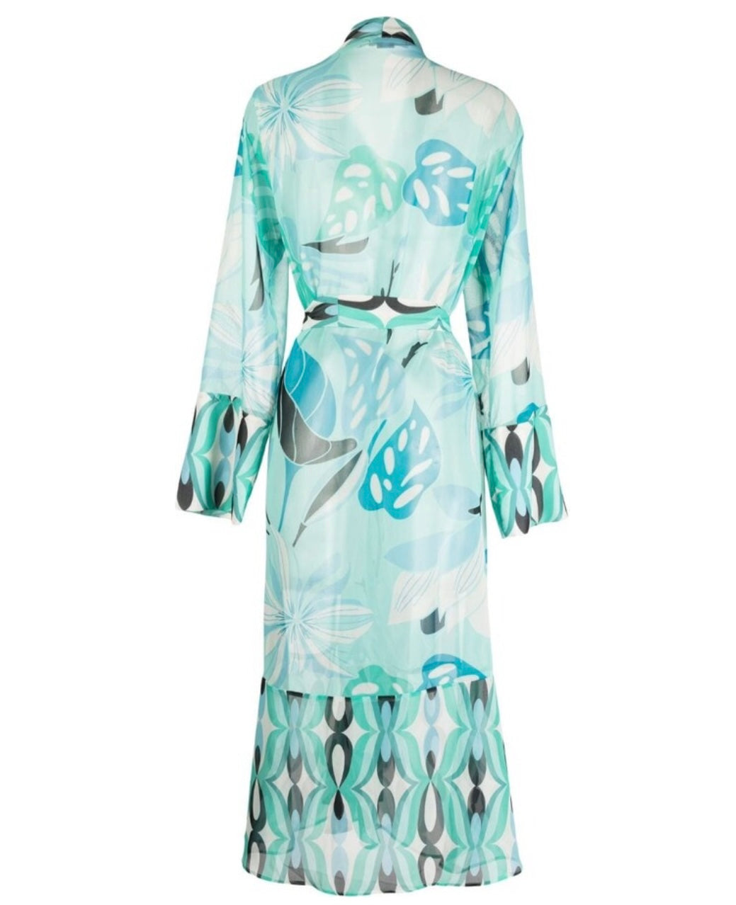 PatBO - Printed Semi-Sheer Beach Robe