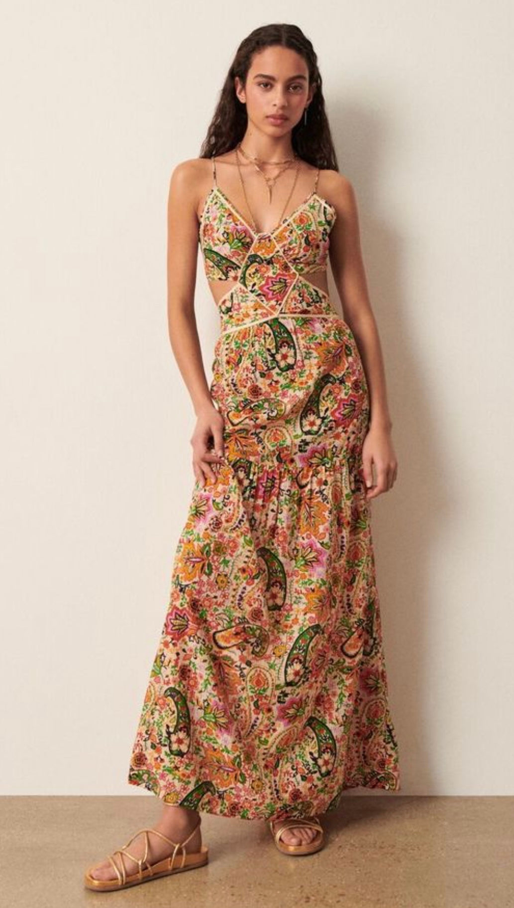 BA&SH Baloma Patterned Maxi Dress