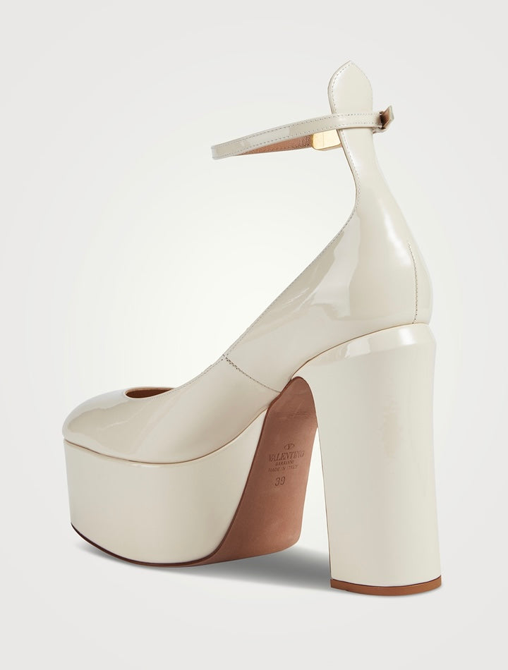 VALENTINO GARAVANI
Tan-Go Patent Leather Platform Pumps