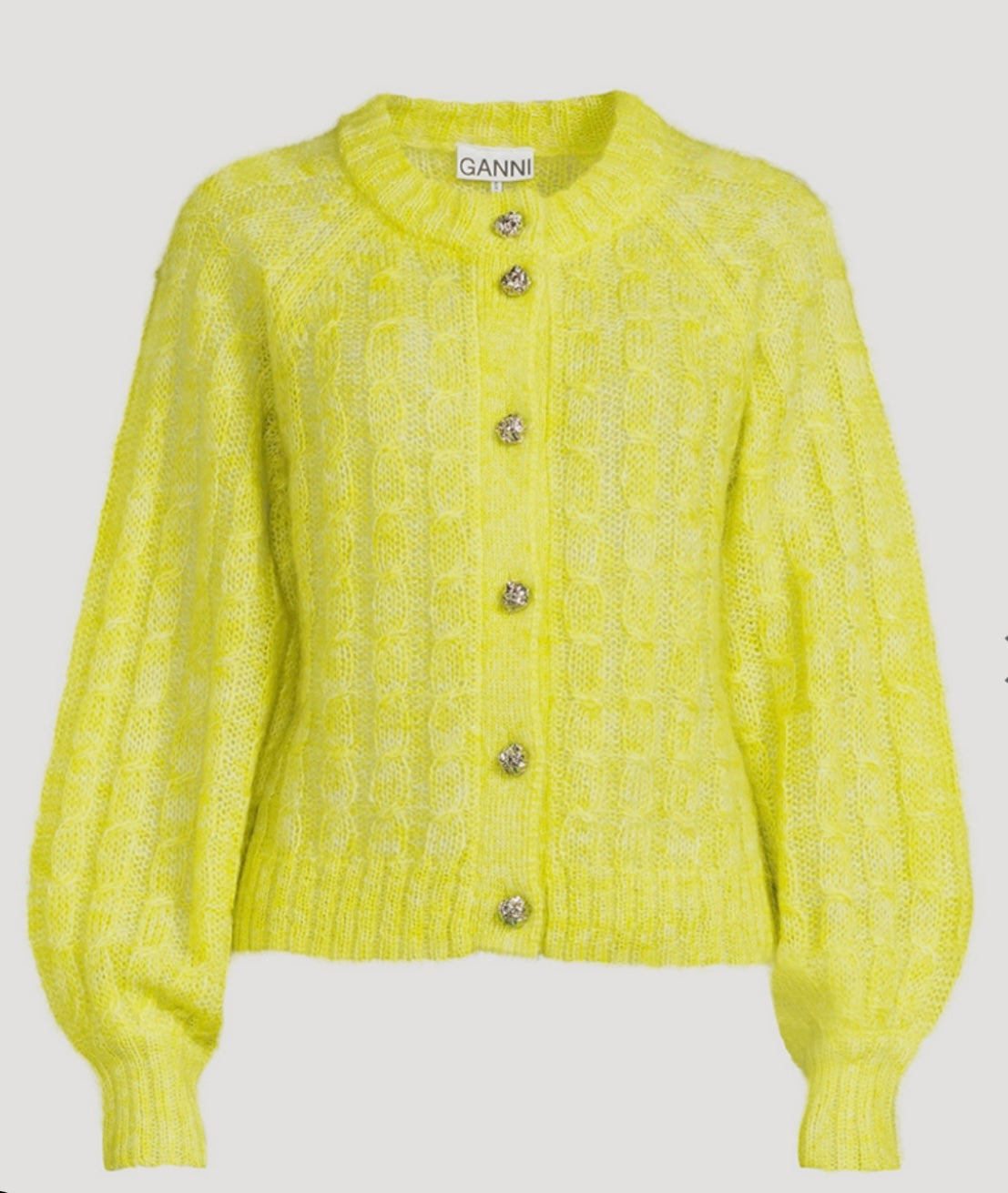 GANNI
Relaxed Cable-Knit Cardigan