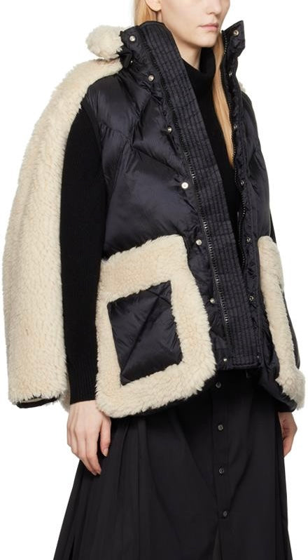 Sacai Shearling Quilted Jacket + Vest