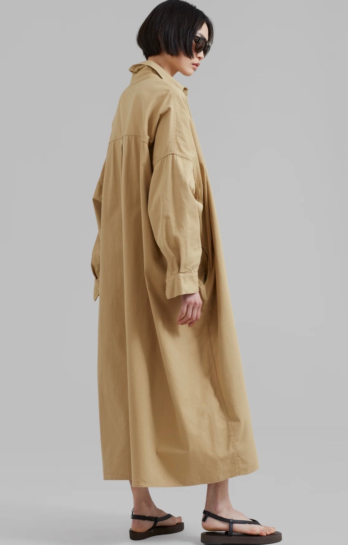 The Frankie Shop - KASON OVERSIZED SHIRT DRESS - SAHARA