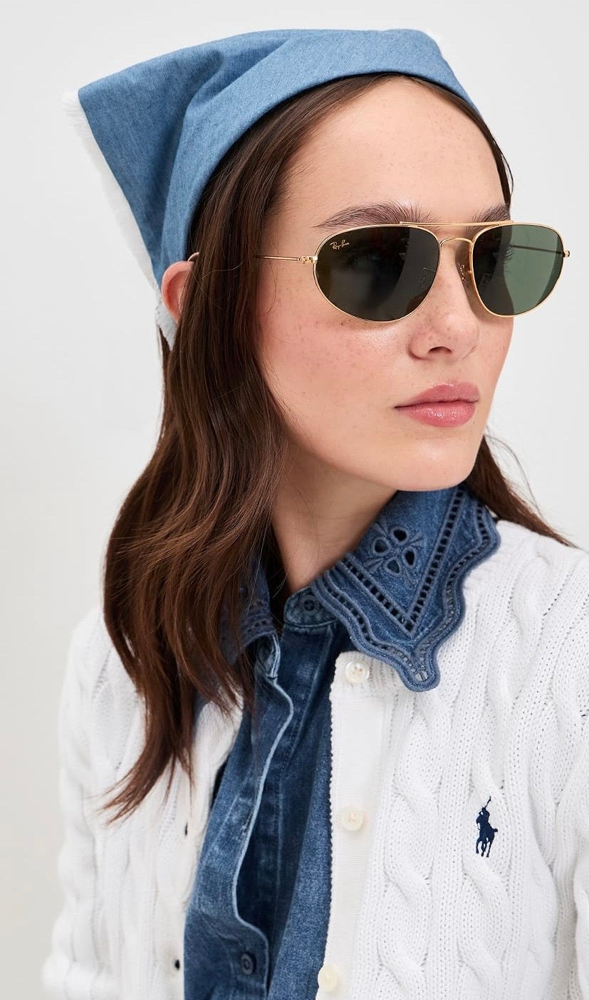 Lele Sadoughi - Jackie Chambray Hankerchief Headband