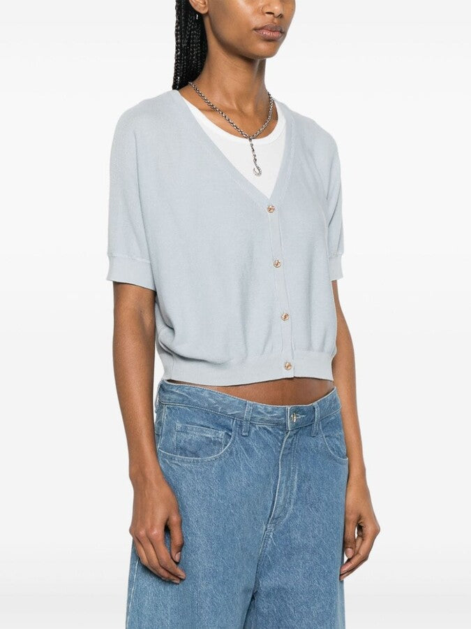 BA&SH pale blue knit cardigan