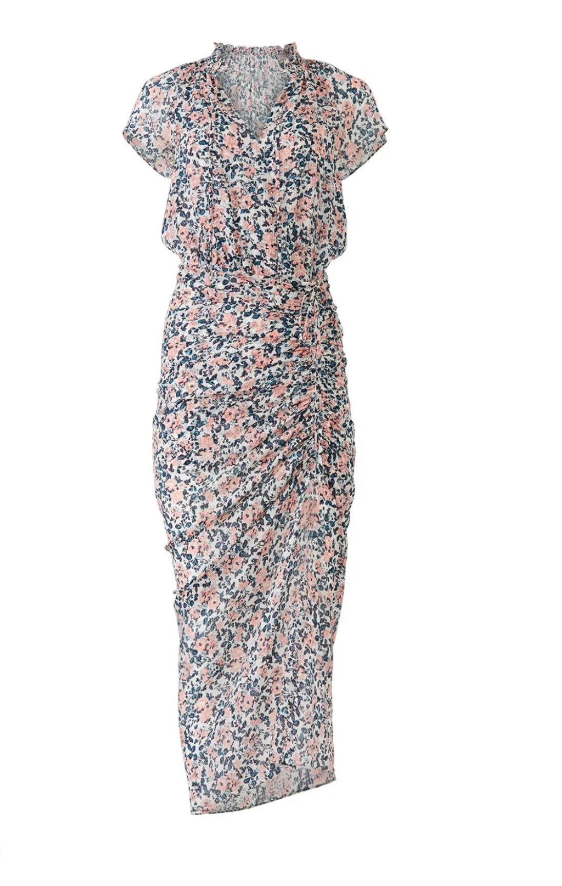 VERONICA BEARD pink/blue floral sleeveless dress