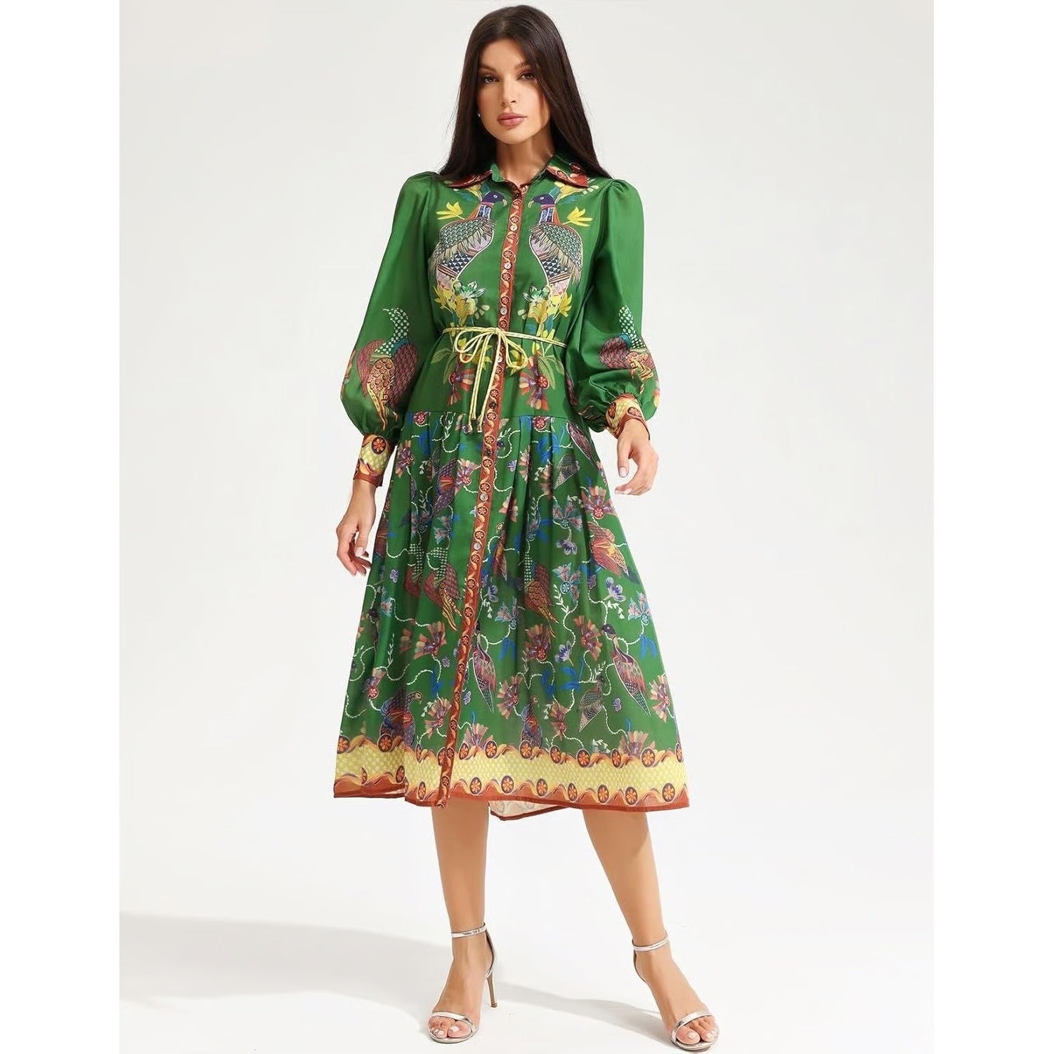 COMMENSE long sleeve boho dress