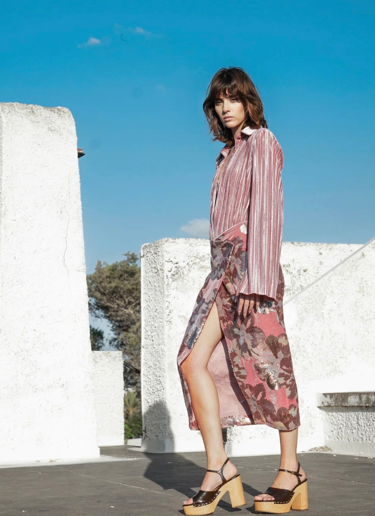 SABINA MUSAYEV - SMOKED PINK IVRI TOP