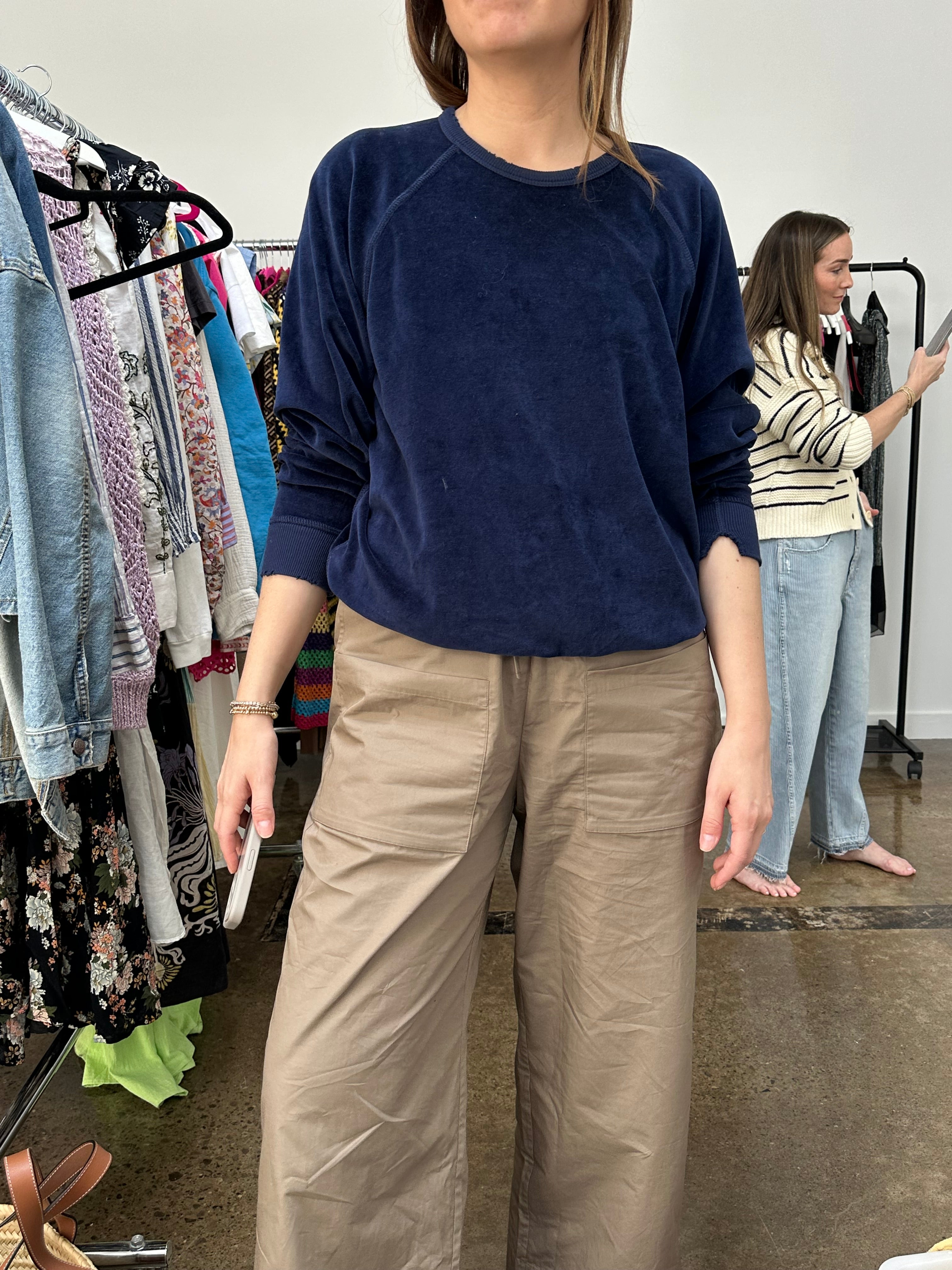 THE GREAT - NAVY SWEATER