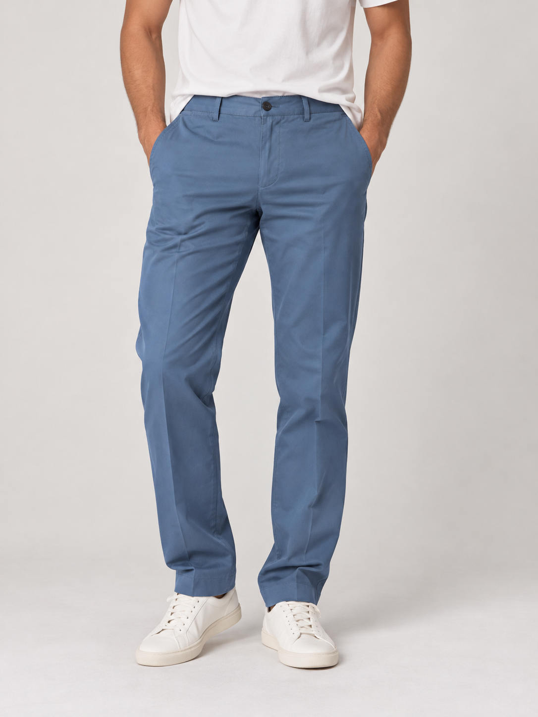 Zegna Blue Flat Front Trousers