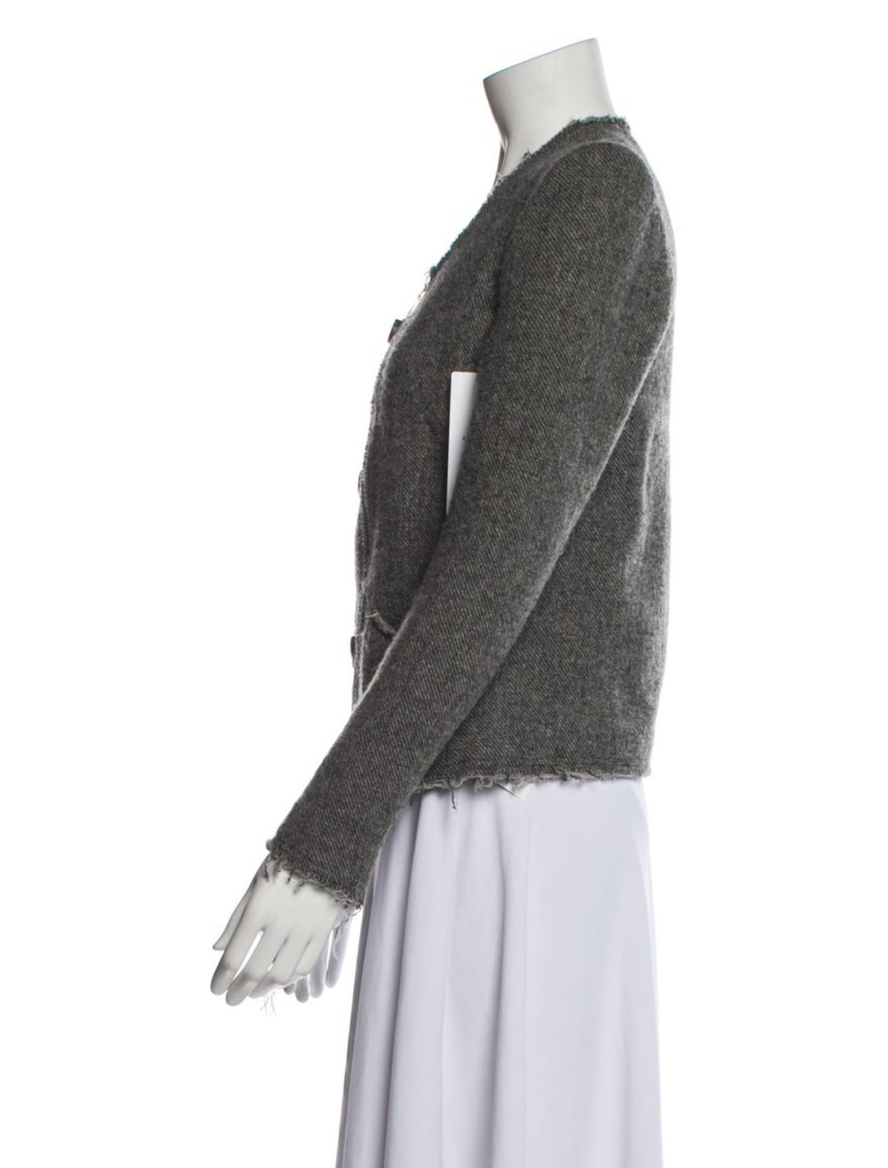 IRO - GREY TWEED ZIP JACKET