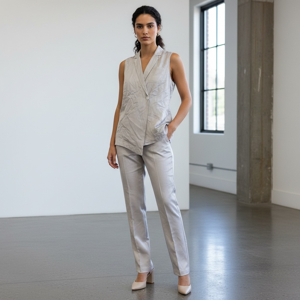 M.MARTIN Satin Vest & Trousers (Set)