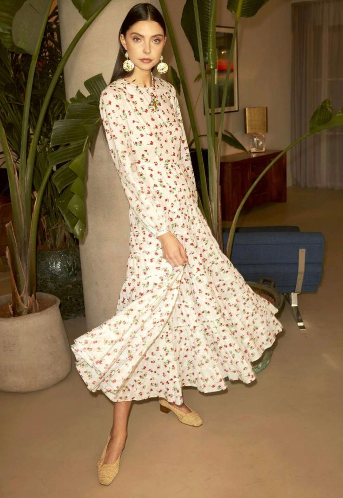 RIXO - PIP FLORAL PRINT COTTON MAXI DRESS