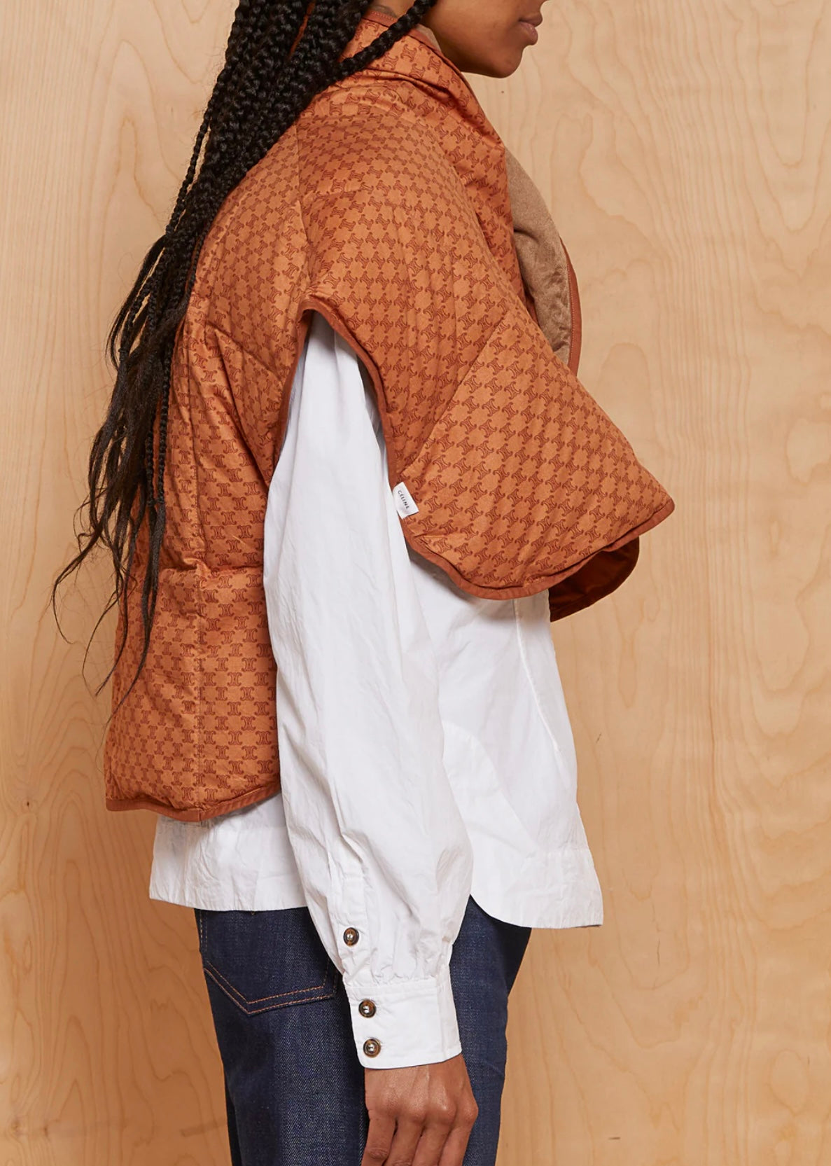 CÉLINE PUFFER MONOGRAM PONCHO