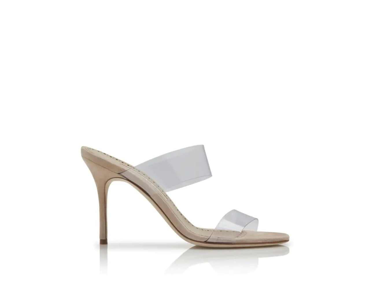 MANOLO BLAHNIK - SCOLTO Clear ECO PVC Open Toe Mules