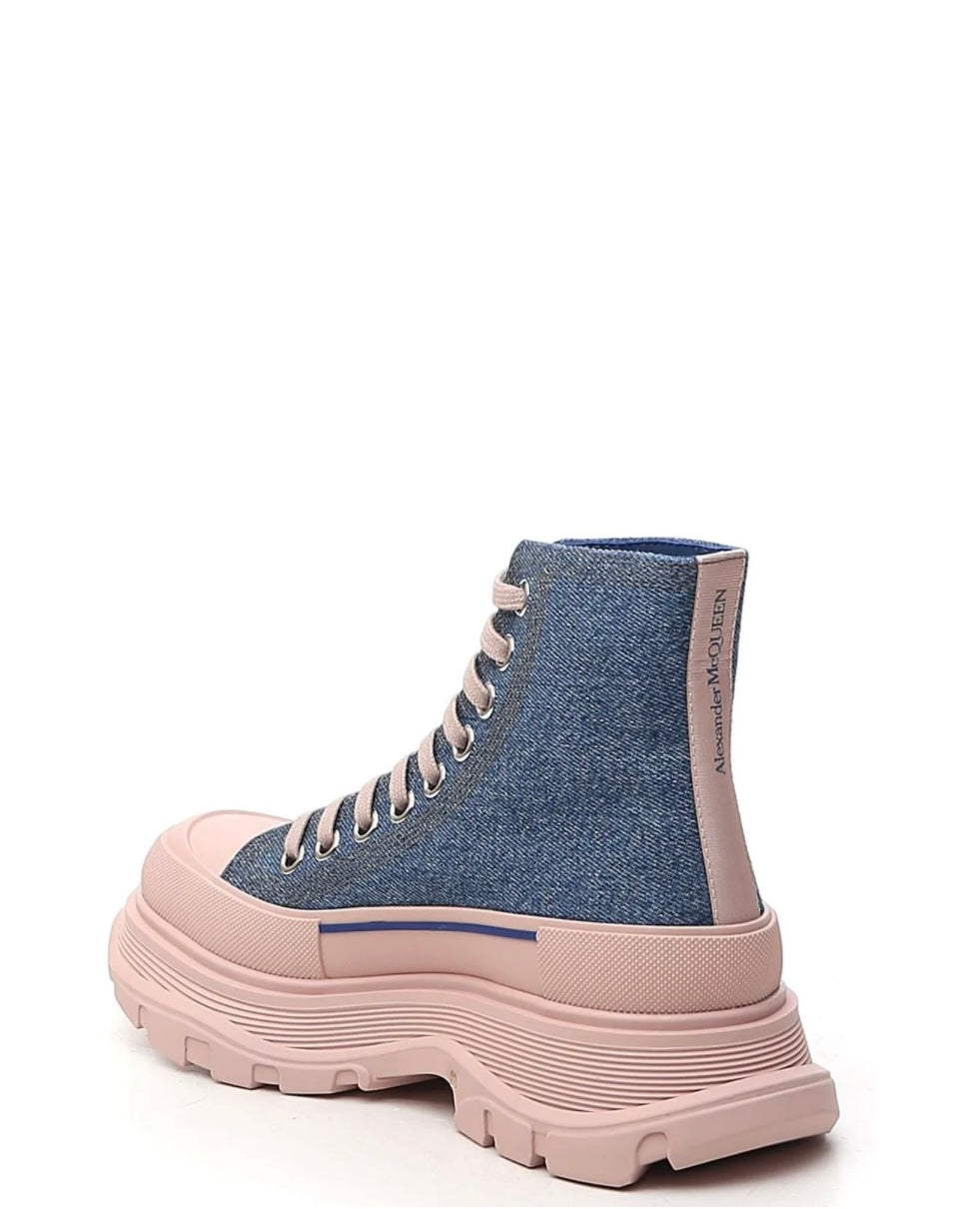 Alexander McQueen -Tread Slick Lace Up Sneaker Boots