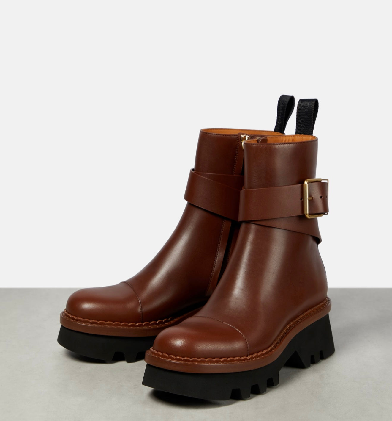 CHLOE owena leather ankle boots