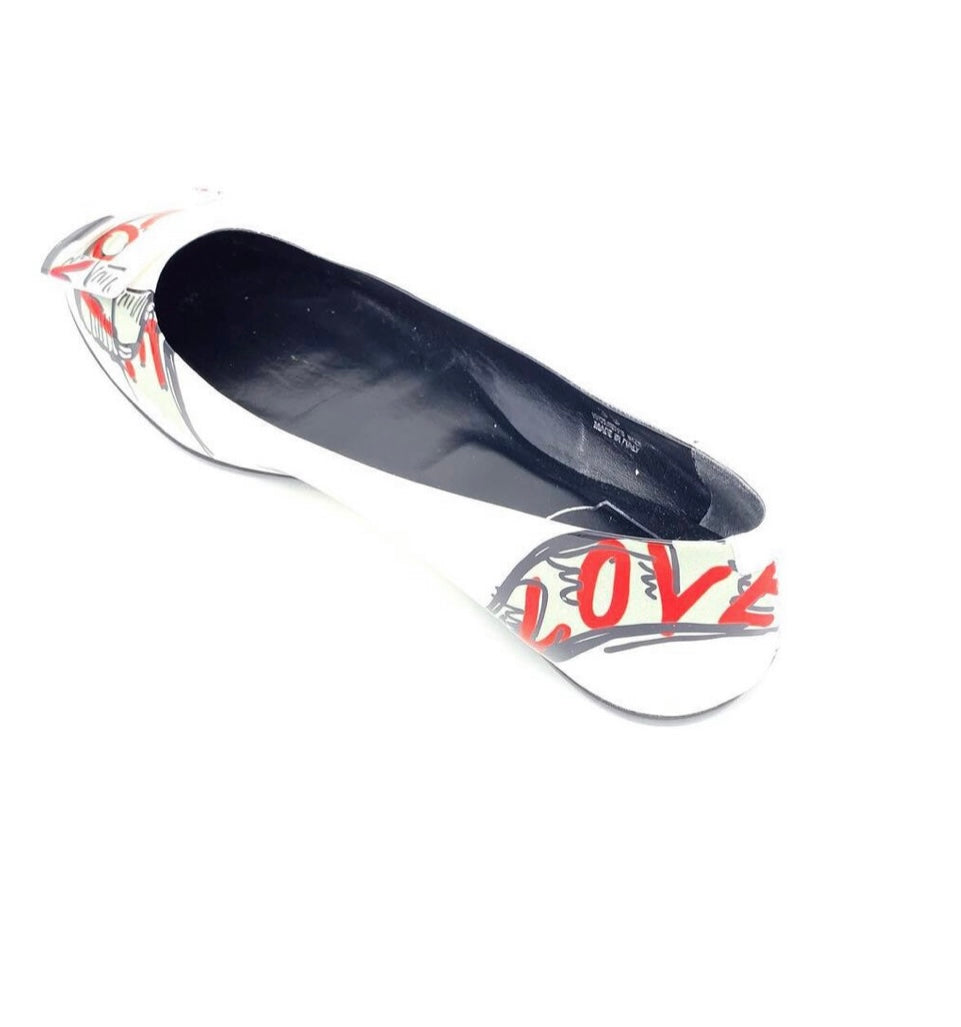 Roger Vivier - White “LOVE” Flats