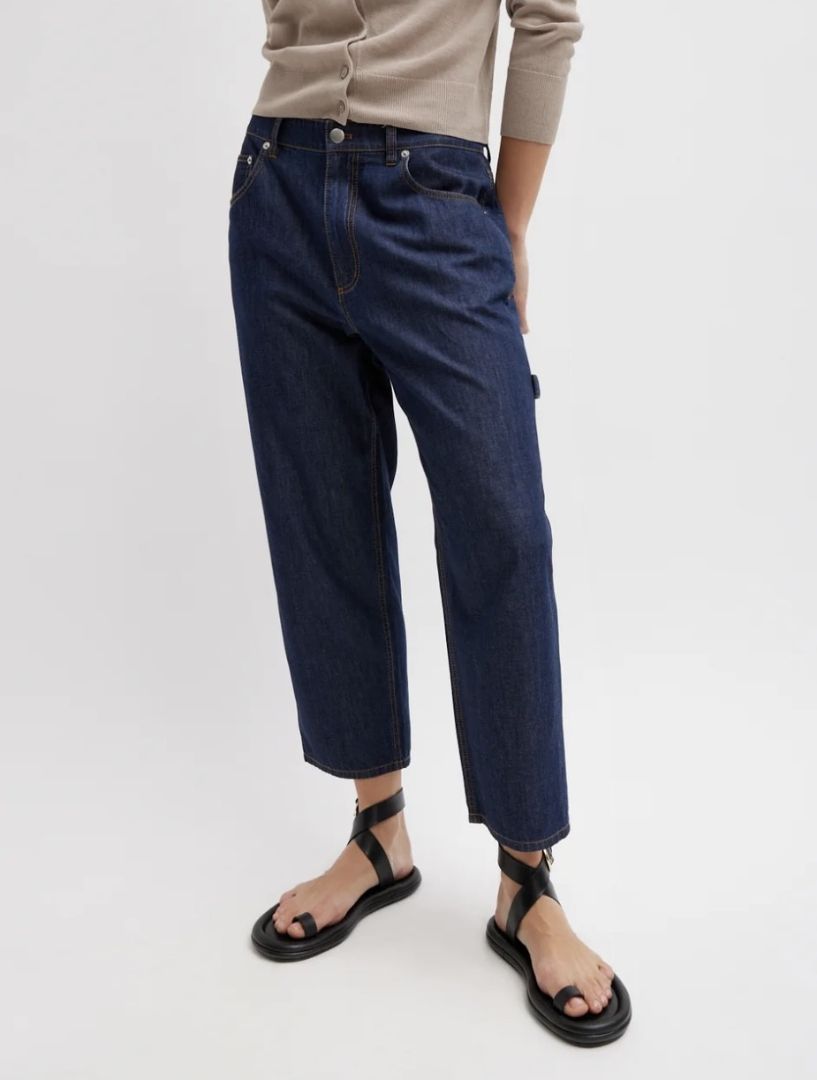 Tibi Dark Wash 3 Pocket Jeans, 25