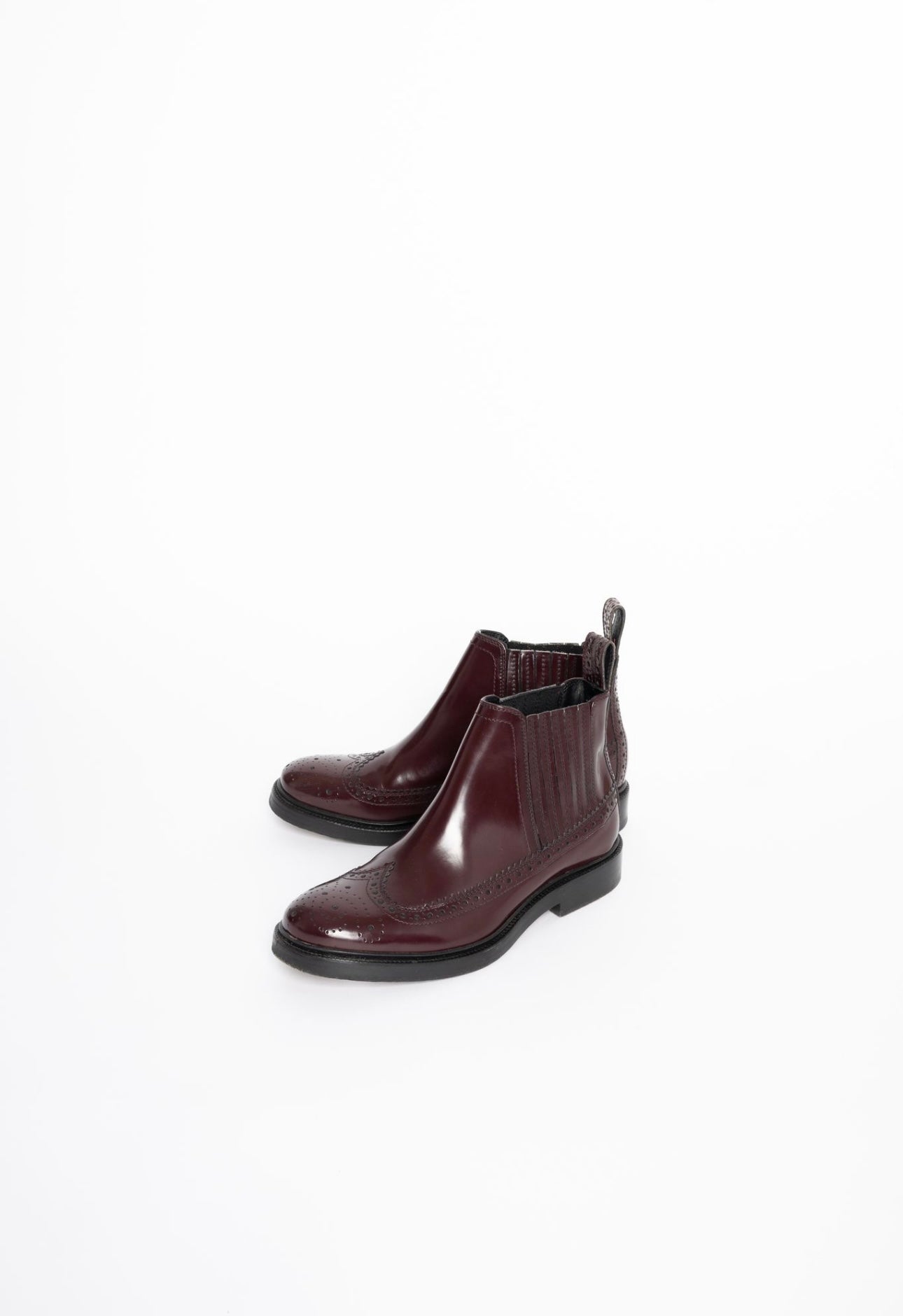 JOSEPH - Burgundy Chelsea Boots