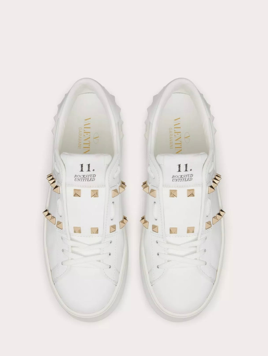 VALENTINO - FLATFORM ROCKSTUD UNTITLED TRAINER IN CALFSKIN
