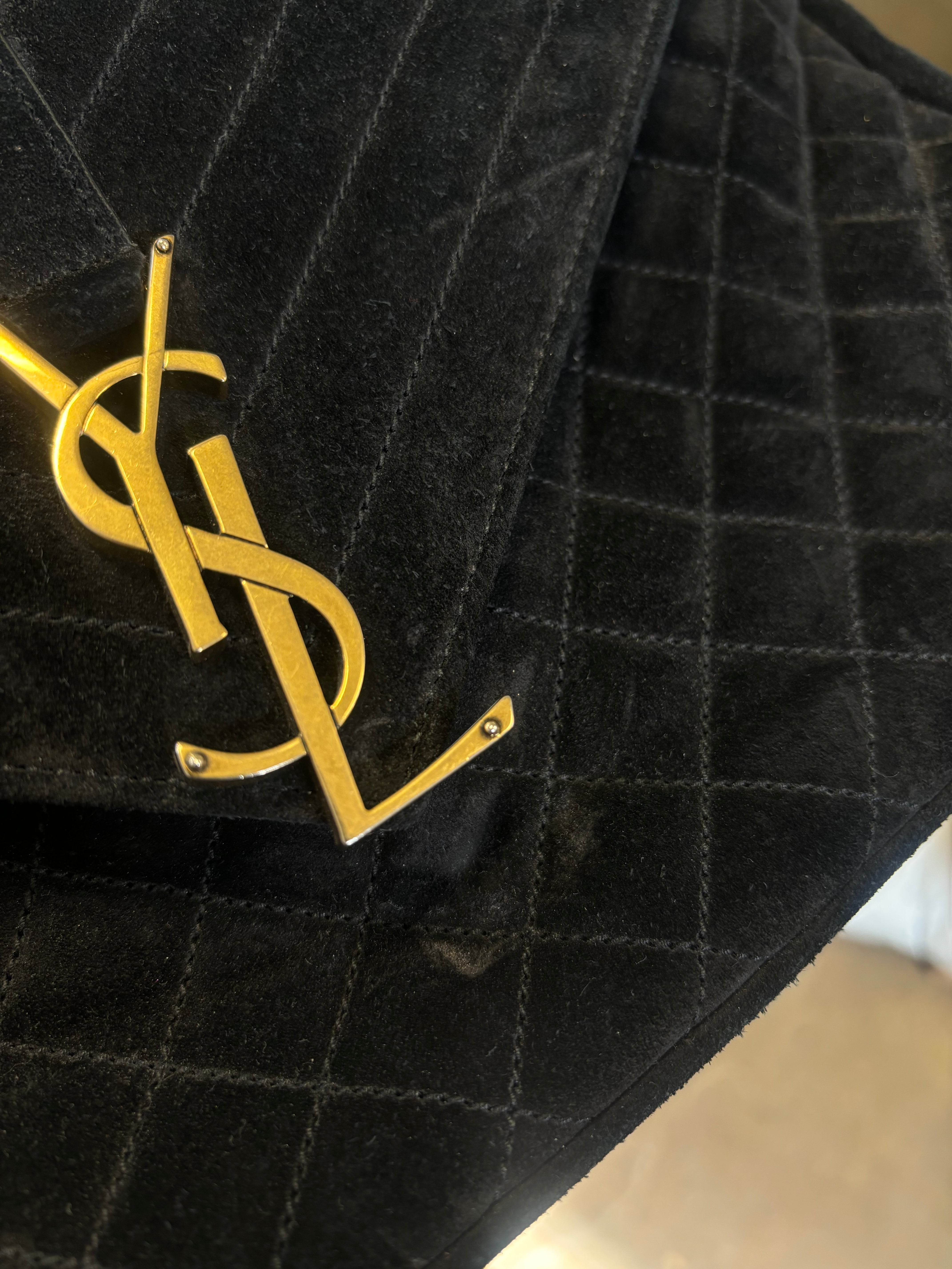 SAINT LAURENT tri-quilt soft envelope bag