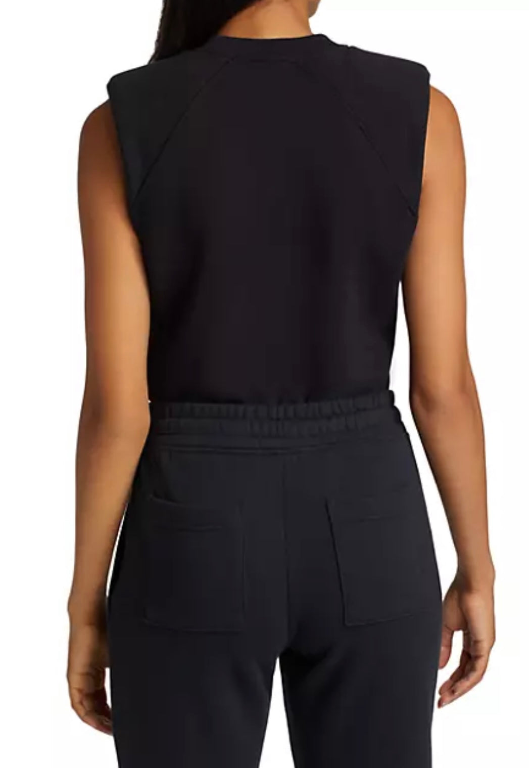 SIMKAI Channing sleeveless shoulder pad bodysuit