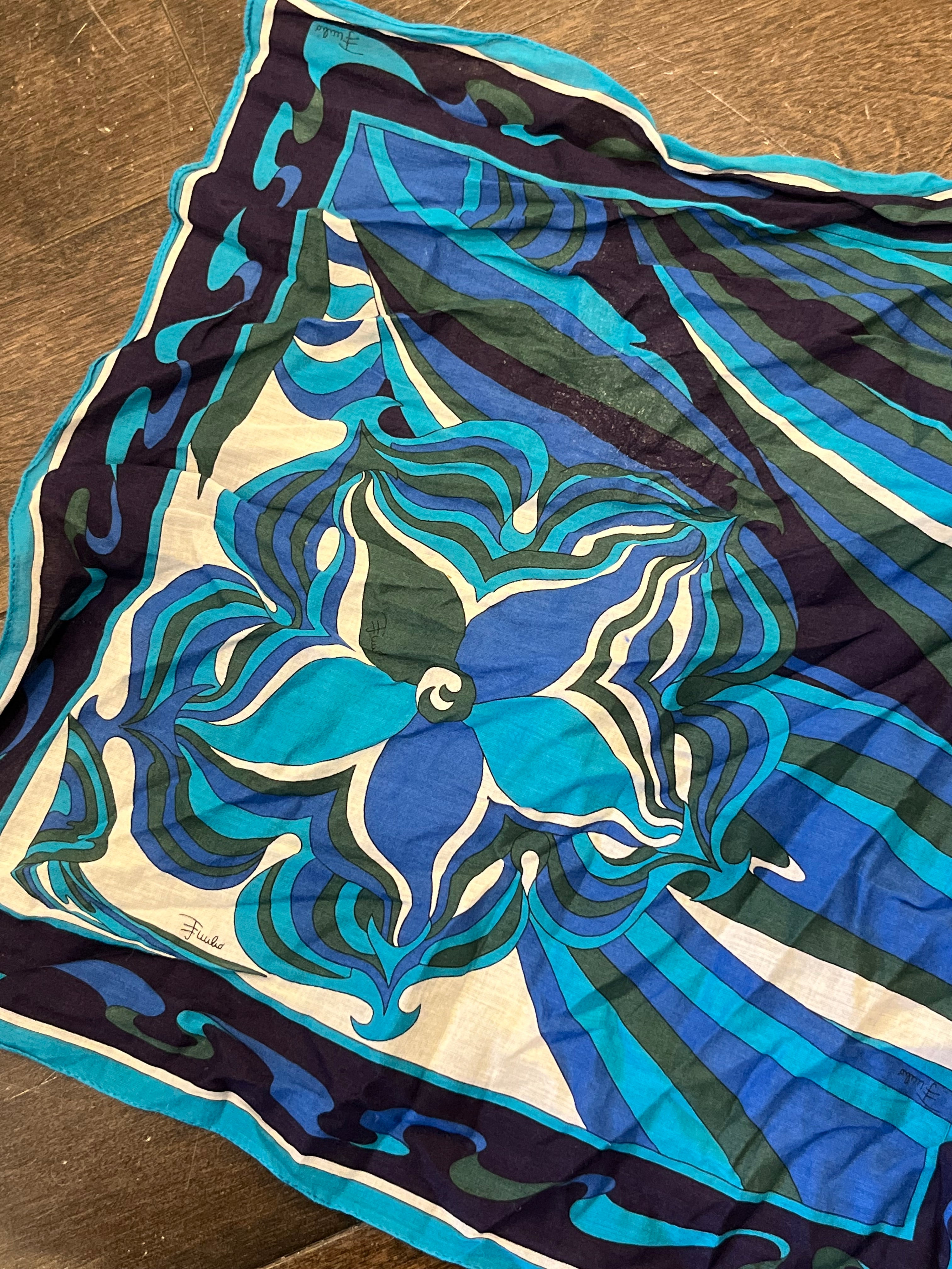 PUCCI blue scarf