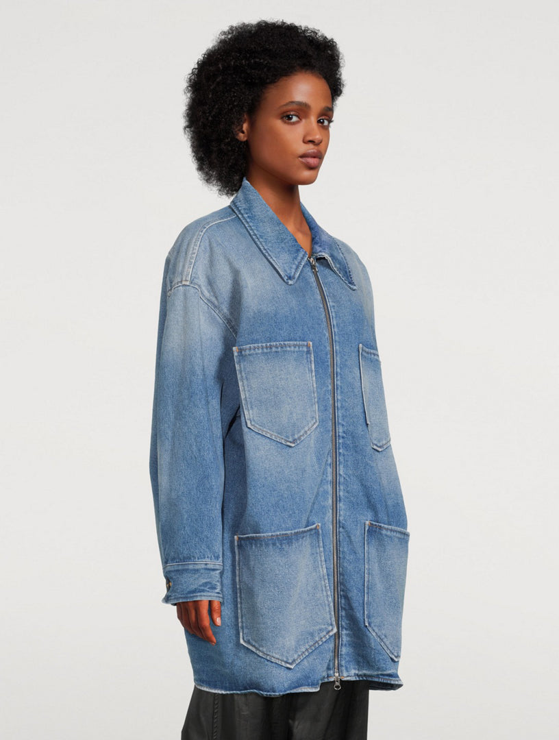 MM6 MAISON MARGIELA PARIS denim jacket with front zipper