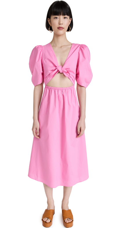 WAYF NWT pink cut out dress with bow