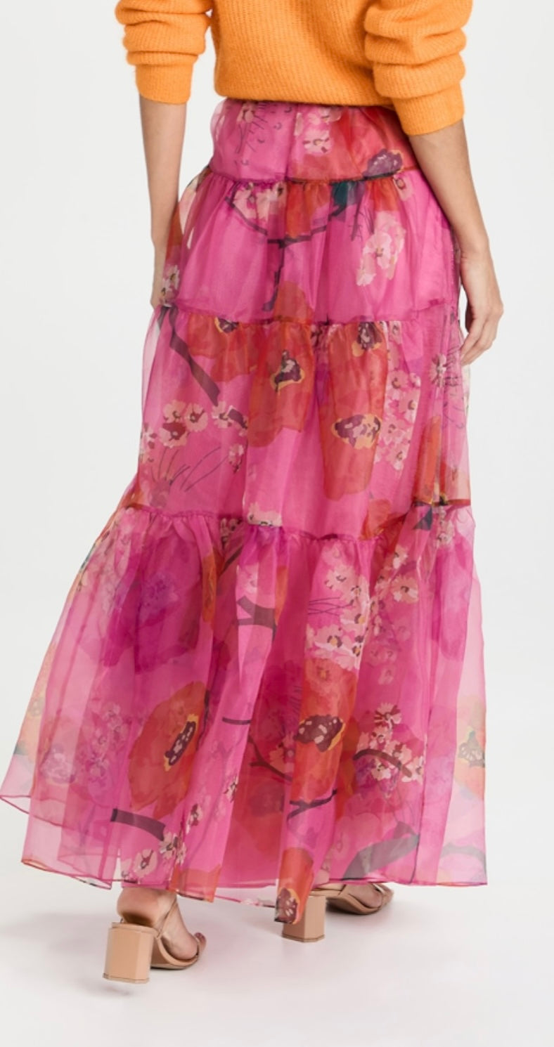 STAUD
Dragon tiered organza skirt