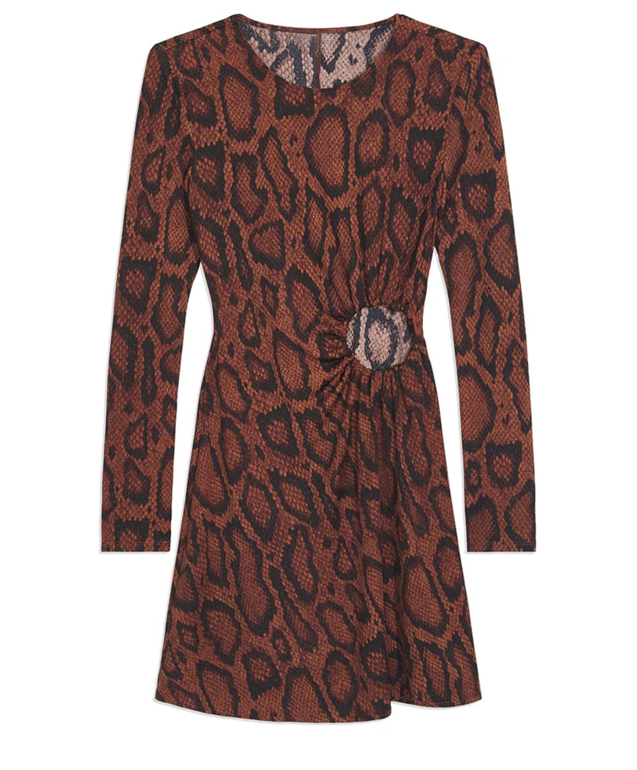 We Wore What - Aninal Print o-ring dress