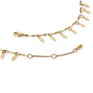 JENNY BIRD GOLD OVAL DROPS CHOCKER NECKLACE