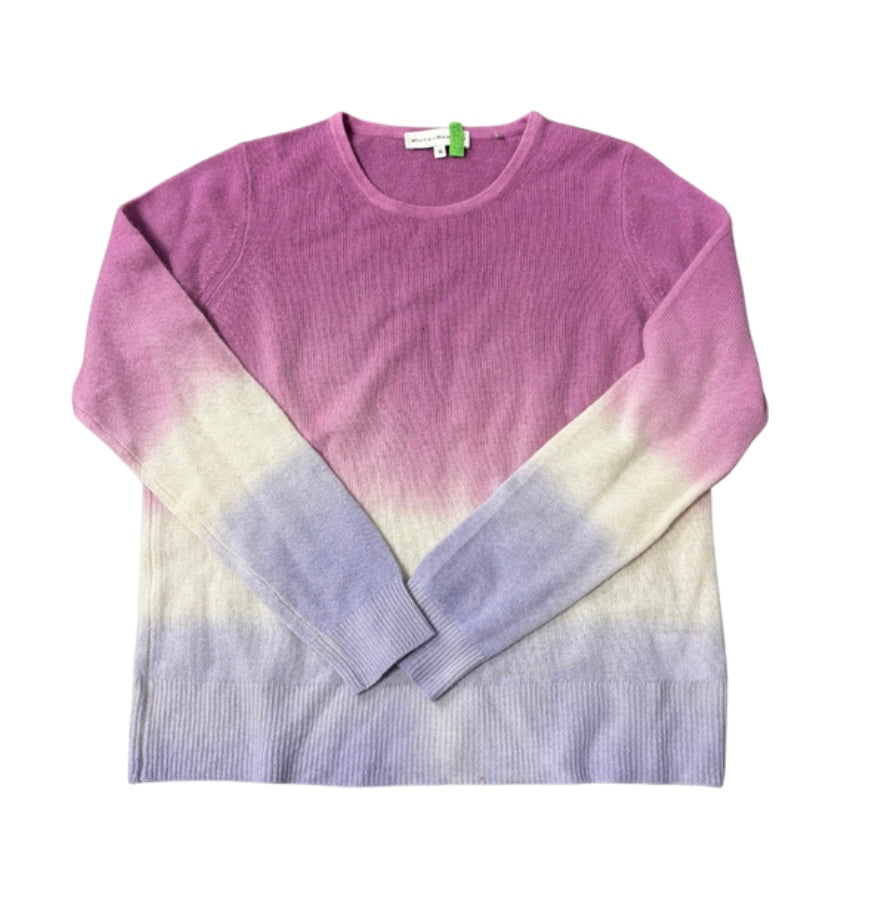 WHITE + WARREN pink ombre sweater
